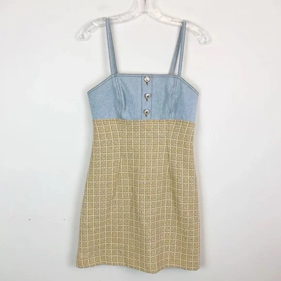 Sandro Mina Chambray & Metallic Tweed Dress - Picture 5 of 16